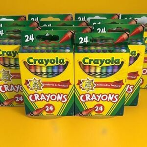 Lot of 12 boxes - Crayola Classic Crayons 24 crayons per box Non-Toxic colors